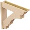 Ekena Millwork 8-in W x 36-in D x 36-in H Balboa Trad Rough Cedar Woodgrain TimberThane Outlooker, Primed Tan OUTUR080X36X36BOA04RCPR - alternate 3